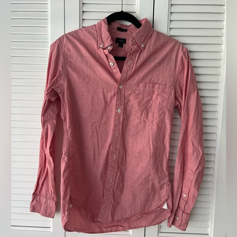 JCrew shirt, slim, red, size small